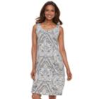 Women's Croft & Barrow&reg; Print Henley Tank Dress, Size: Small, Lt Beige