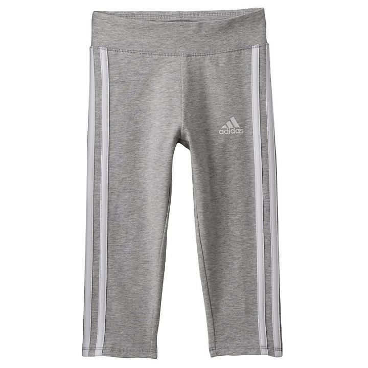 Girls 4-6x Adidas Striped Running Tights, Girl's, Size: 6x, Grey
