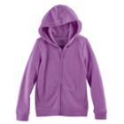 Girls 4-10 Jumping Beans&reg; Zip-front Hoodie With Sparkle Details, Size: 5, Med Purple