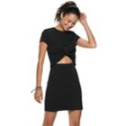 Juniors' Mudd&reg; Knot Front Dress, Teens, Size: Medium, Black