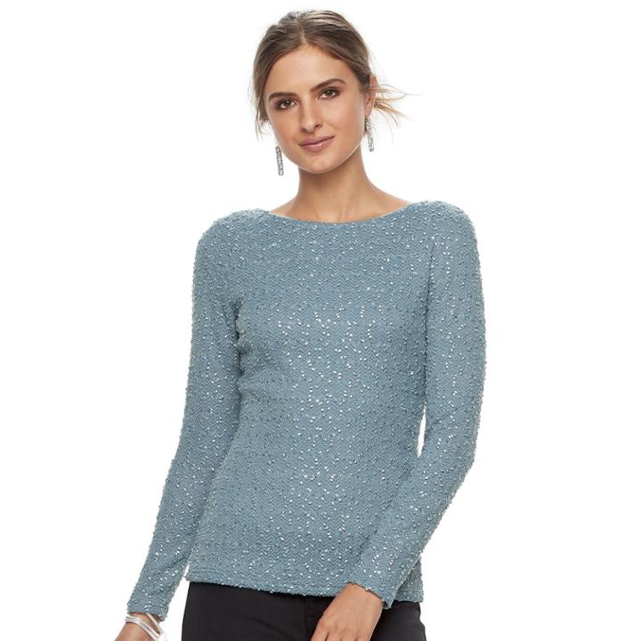 Women's Jennifer Lopez Boucle Bar Back Top, Size: Xl, Med Blue