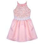 Girls 7-16 Iz Amy Byer Blush Pink Sequin Lace Party Dress, Girl's, Size: 10, Light Pink