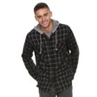 Men's Unionbay Parker Flannel Hoodie, Size: Large, Black