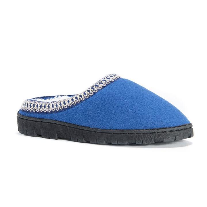 Muk Luks Women's Fleece Clog Slippers, Size: Large, Blue (navy)
