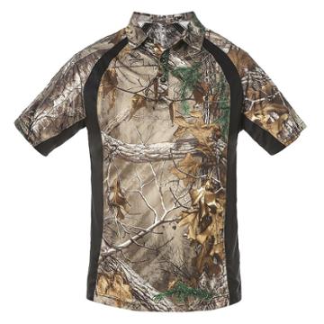 Men's Realtree Earthletics Slim-fit Microfiber Performance Polo, Size: Medium, Black