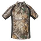 Men's Realtree Earthletics Slim-fit Microfiber Performance Polo, Size: Medium, Black