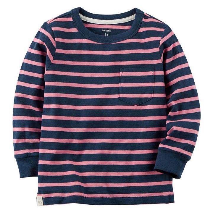 Boys 4-8 Carter's Long Sleeve Striped Pocket Tee, Boy's, Size: 4, Ovrfl Oth