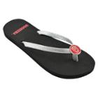 Women's Indiana Hoosiers Flip Flops, Size: Small, Silver
