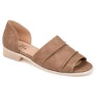Journee Collection Helena Women's D'orsay Flats, Size: 5.5, Brown