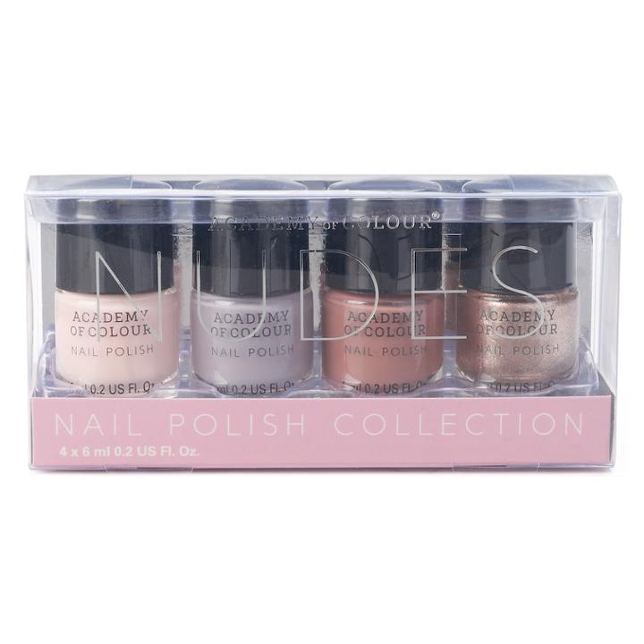 Academy Of Colour Nudes 4-pc. Nail Polish Set, Beig/green (beig/khaki)