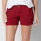 Women's Sonoma Goods For Life&trade; Comfort Waist Linen-blend Shorts, Size: 14, Dark Red