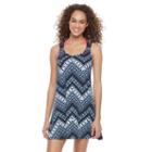 Women's Apt. 9&reg; Chevron Crisscross Cover-up, Size: Medium, Med Blue