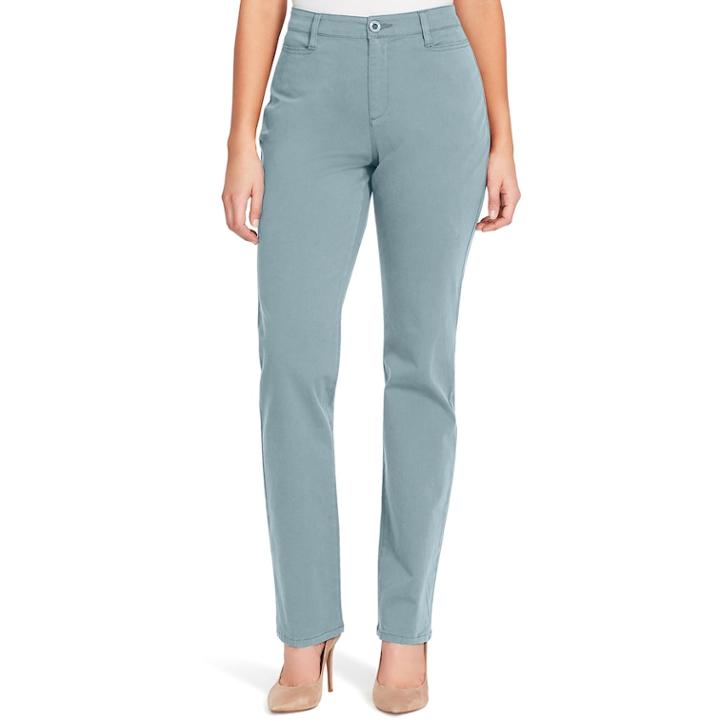 Women's Gloria Vanderbilt Amanda Classic Tapered Trouser Pants, Size: 12 T/l, Light Blue