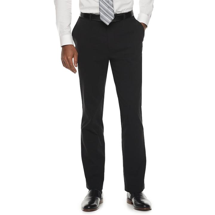 Men's Apt. 9&reg; Slim-fit Performance Stretch Dress Pants, Size: 34x32, Black