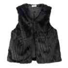 Girls 4-6x Design 365 Faux-fur Vest, Girl's, Size: 6, Black