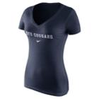 Women's Nike Byu Cougars Wordmark Tee, Size: Small, Blue (navy)
