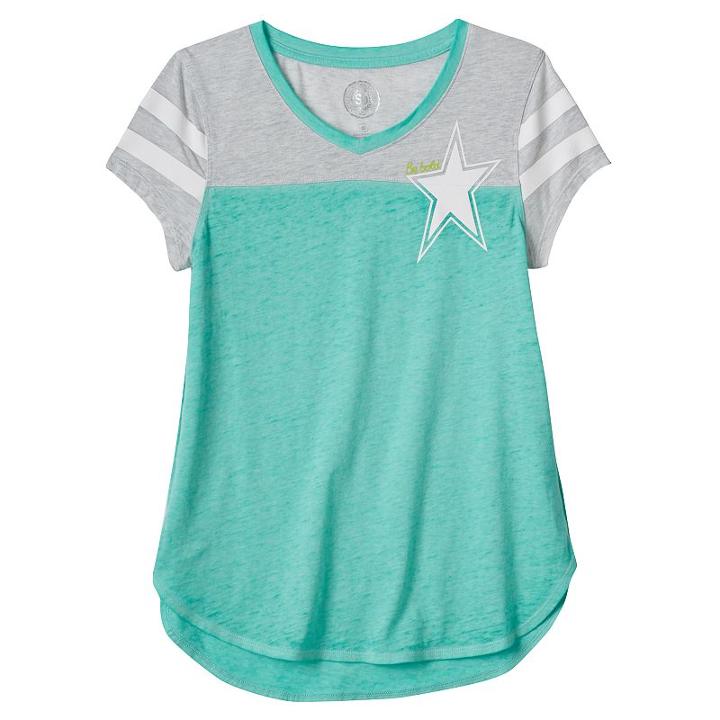 Plus Size So&reg; Burnout Blocked Tee, Girl's, Size: 12 1/2, Turquoise/blue (turq/aqua)