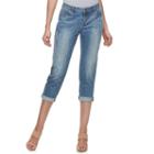 Women's Jennifer Lopez Embroidered Boyfriend Jeans, Size: 10 Avg/reg, Dark Blue
