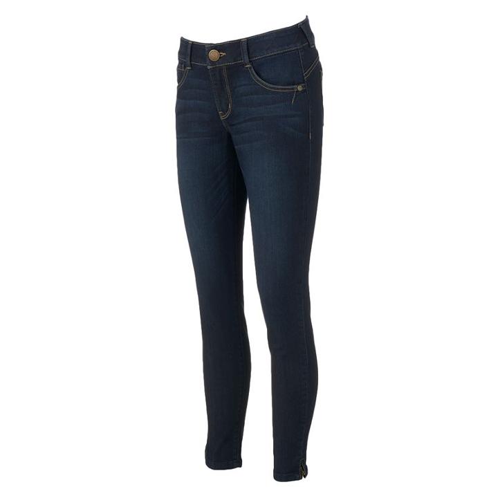 Women's Artisan Crafted By Democracy Ankle-zip Jean Leggings, Size: 4, Blue (navy)