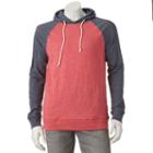 Men's Urban Pipeline&reg; Colorblock Hoodie Tee, Size: Medium, Med Red