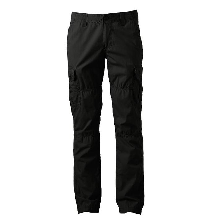 Men's Urban Pipeline Canvas Cargo Pants, Size: 32x32, Black
