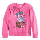 Dreamworks Trolls Poppy Girls 7-16 Happy Vibes Foil Graphic Pullover Sweatshirt, Size: Xl, Brt Pink