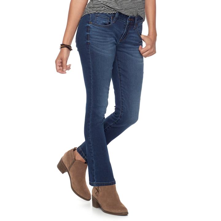 Petite Sonoma Goods For Life&trade; Ankle Skinny Jeans, Women's, Size: 10 Petite, Blue (navy)
