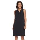 Women's Croft & Barrow&reg; Sleeveless Shift Dress, Size: Large, Black