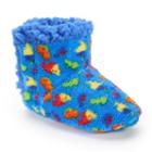 Baby Boy Skidders Print Plush Slippers, Size: 0-6 Months, Ovrfl Oth