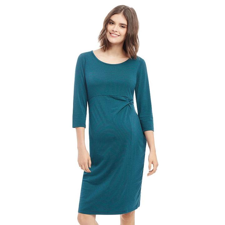 Maternity Oh Baby By Motherhood&trade; Striped Shift Dress, Women's, Size: Small, Blue (navy)