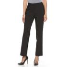 Women's Dana Buchman Slim Straight-leg Pants, Size: 6, Black