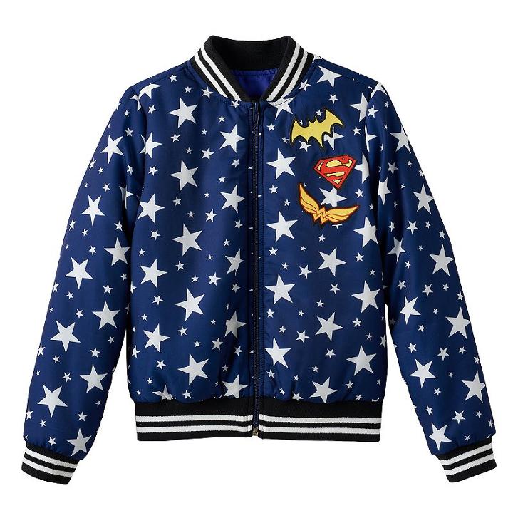 Girls 7-16 Dc Comics Super Hero Girls Bomber Jacket, Girl's, Size: Medium, Ovrfl Oth