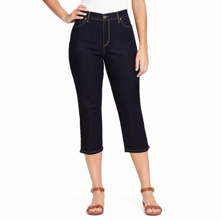 Women's Gloria Vanderbilt Amanda Capris, Size: 16, Black