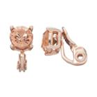 Napier Round Simulated Crystal Clip On Earrings, Women's, Pink