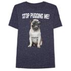 Boys 8-20 Stop Pugging Me Tee, Size: Xl, Blue (navy)