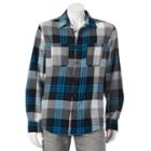 Big & Tall Urban Pipeline&reg; Plaid Flannel Button-down Shirt, Men's, Size: Xxl Tall, Natural