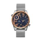 Joshua & Sons Men's Stainless Steel Mesh Watch, Grey