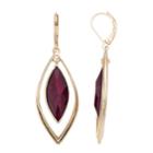 Dana Buchman Red Marquise Drop Earrings, Women's, Light Red