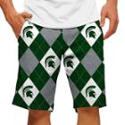 Men's Loudmouth Michigan State Spartans Golf Shorts, Size: 38, Multicolor