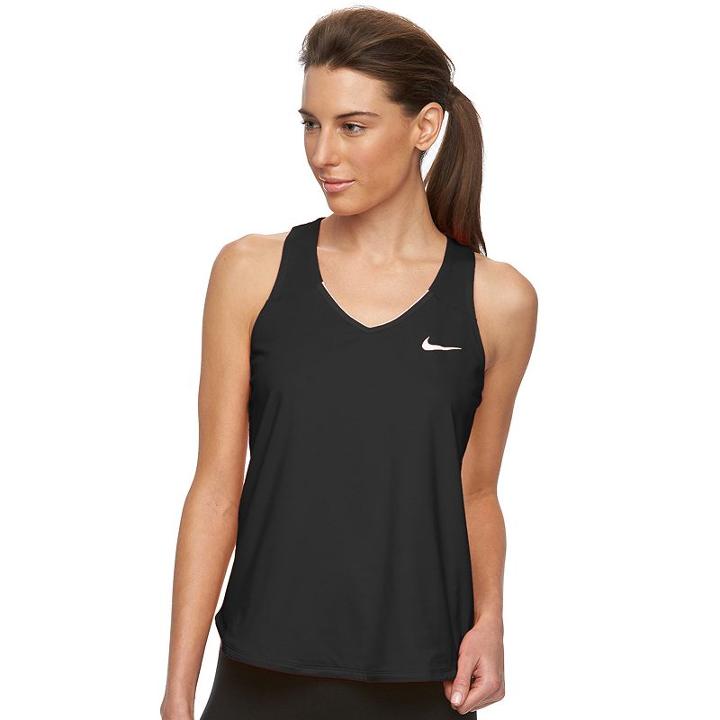 Women's Nike Pure Dri-fit Racerback Tennis Tank, Size: Xs, Grey (charcoal)