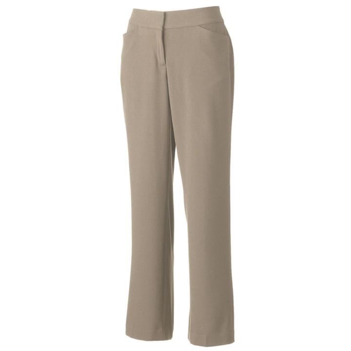 Women's Dana Buchman Curvy Fit Dress Pants, Size: 18, Med Brown