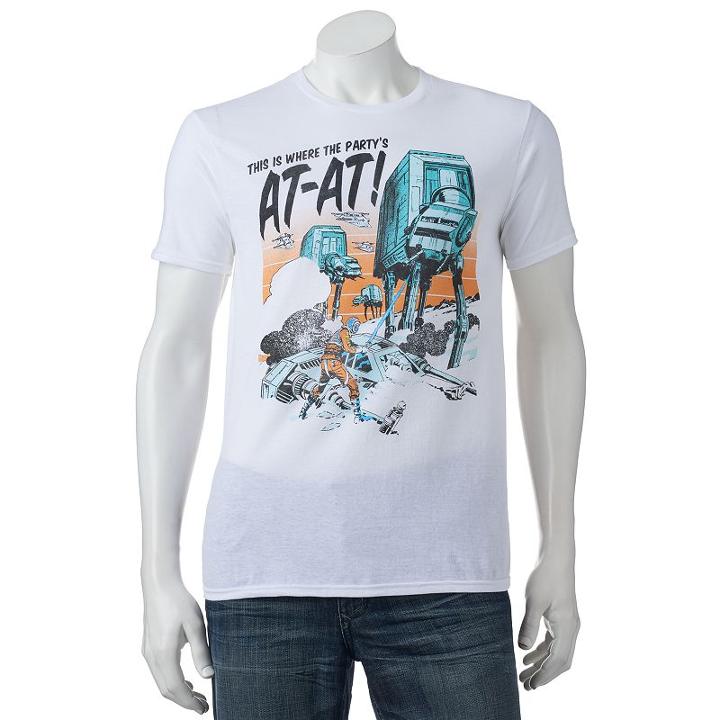 Men's Star Wars Where The Party's At-at Graphic Tee, Size: Xl, White