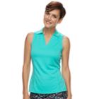 Women's Grand Slam Sleeveless Golf Polo, Size: Large, Brt Green
