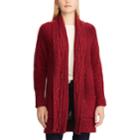 Women's Chaps Cotton-blend Shawl Cardigan, Size: Xxl, Red