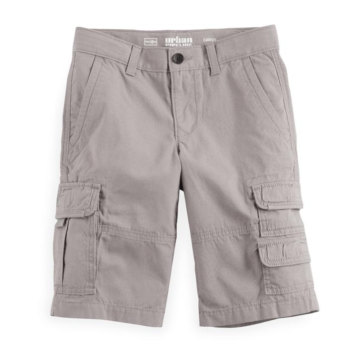 Boys 8-20 Urban Pipeline&reg; Canvas Cargo Shorts, Size: 8, Dark Grey