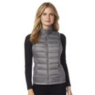 Women's Heat Keep Down Puffer Vest, Size: Small, Light Grey