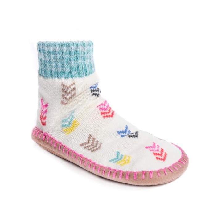 Women's Muk Luks Short Slipper Socks, Size: S-m, White