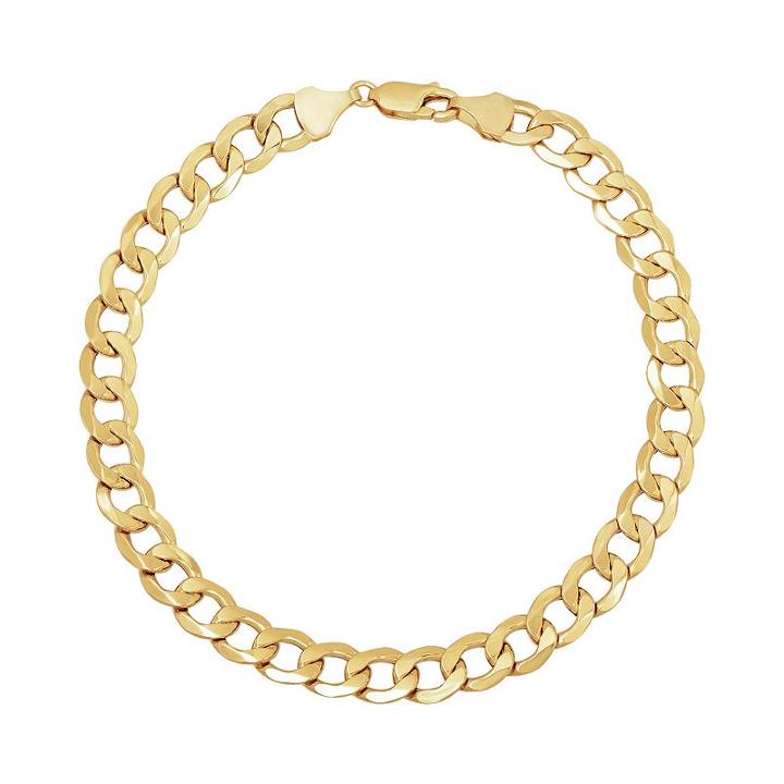 Everlasting Gold 14k Gold Curb Chain Bracelet, Women's, Size: 8.5