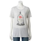 Disney's Beauty And The Beast Juniors' Enchanted Rose Graphic Tee, Girl's, Size: Small, Beig/green (beig/khaki)