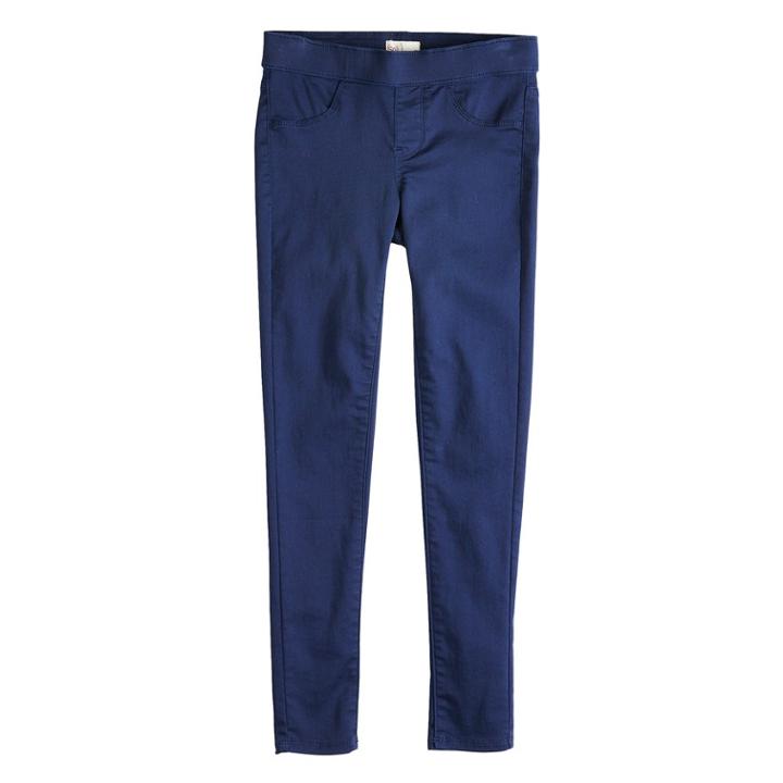 Girls 7-16 & Plus Size So&reg; Pull-on Ultimate Jeggings, Size: 16 1/2, Dark Blue